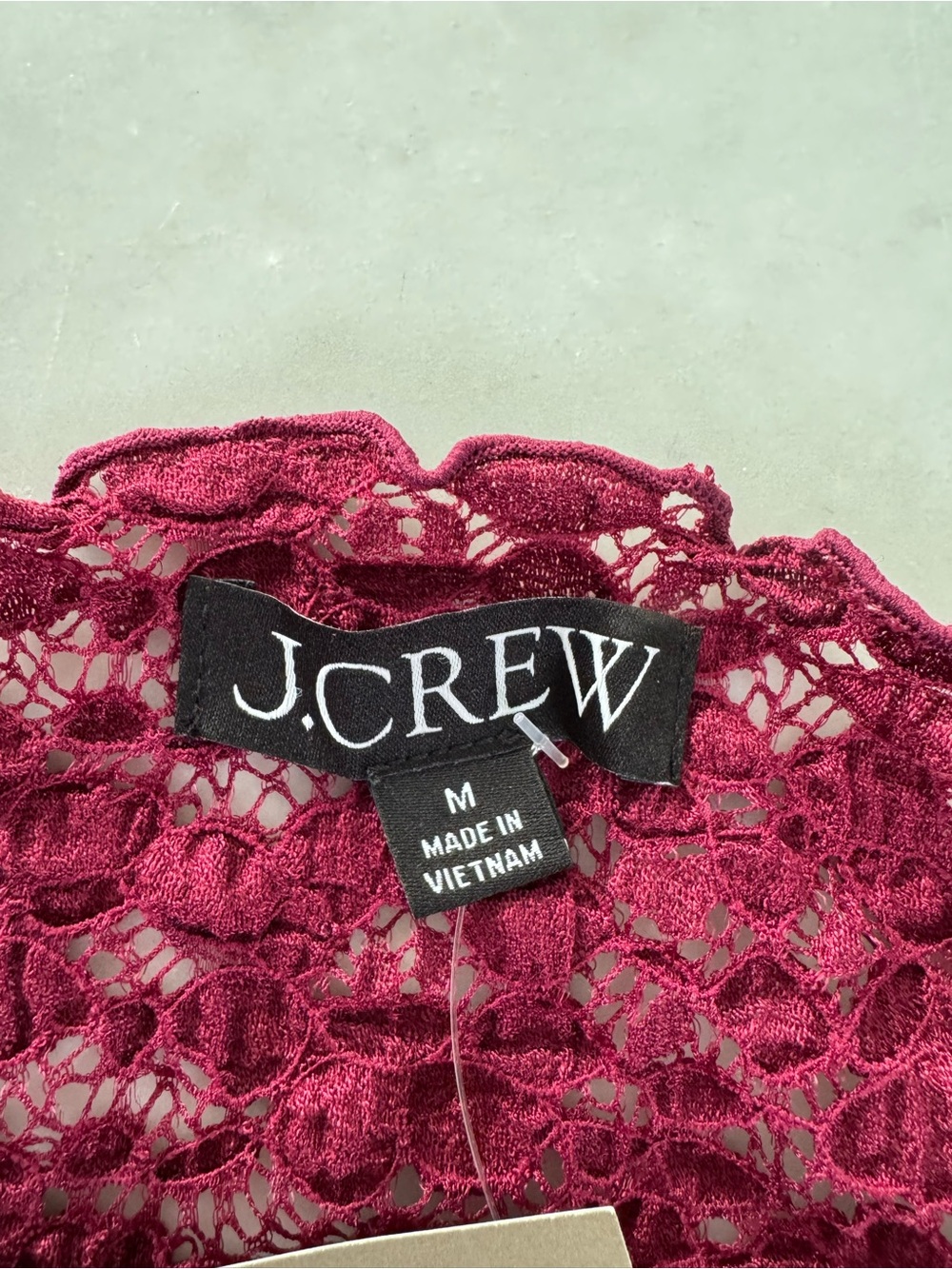 J. Crew Raspberry Textured Long Sleeve Top - Picture 3 of 5